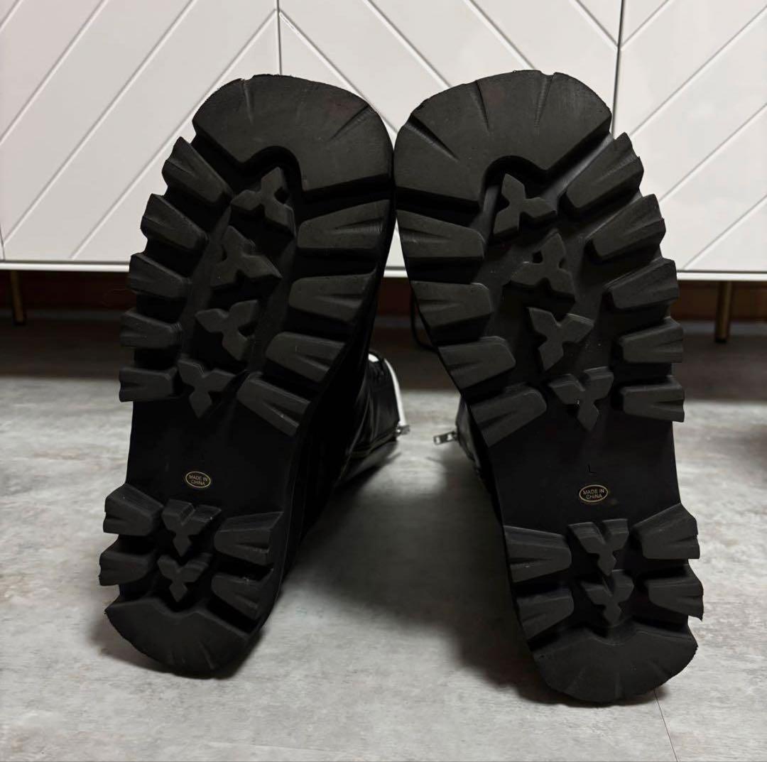 Darich トリプルソールエンジニアブーツ L ヒール 厚底 ブーツ ブラック