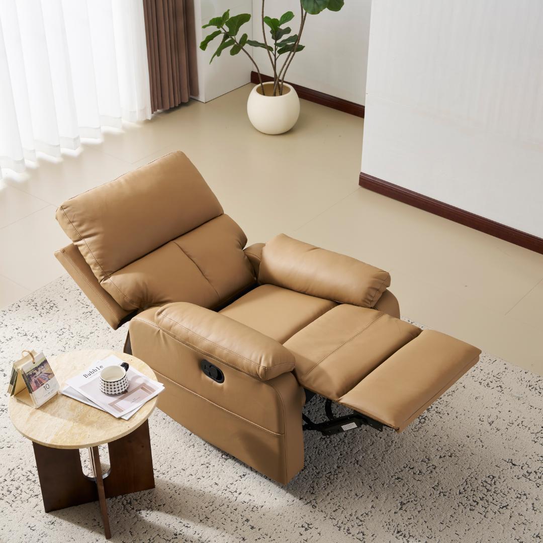 リクライニングソファー 165° 調整 リクライニングソファ【ライトコーヒー】