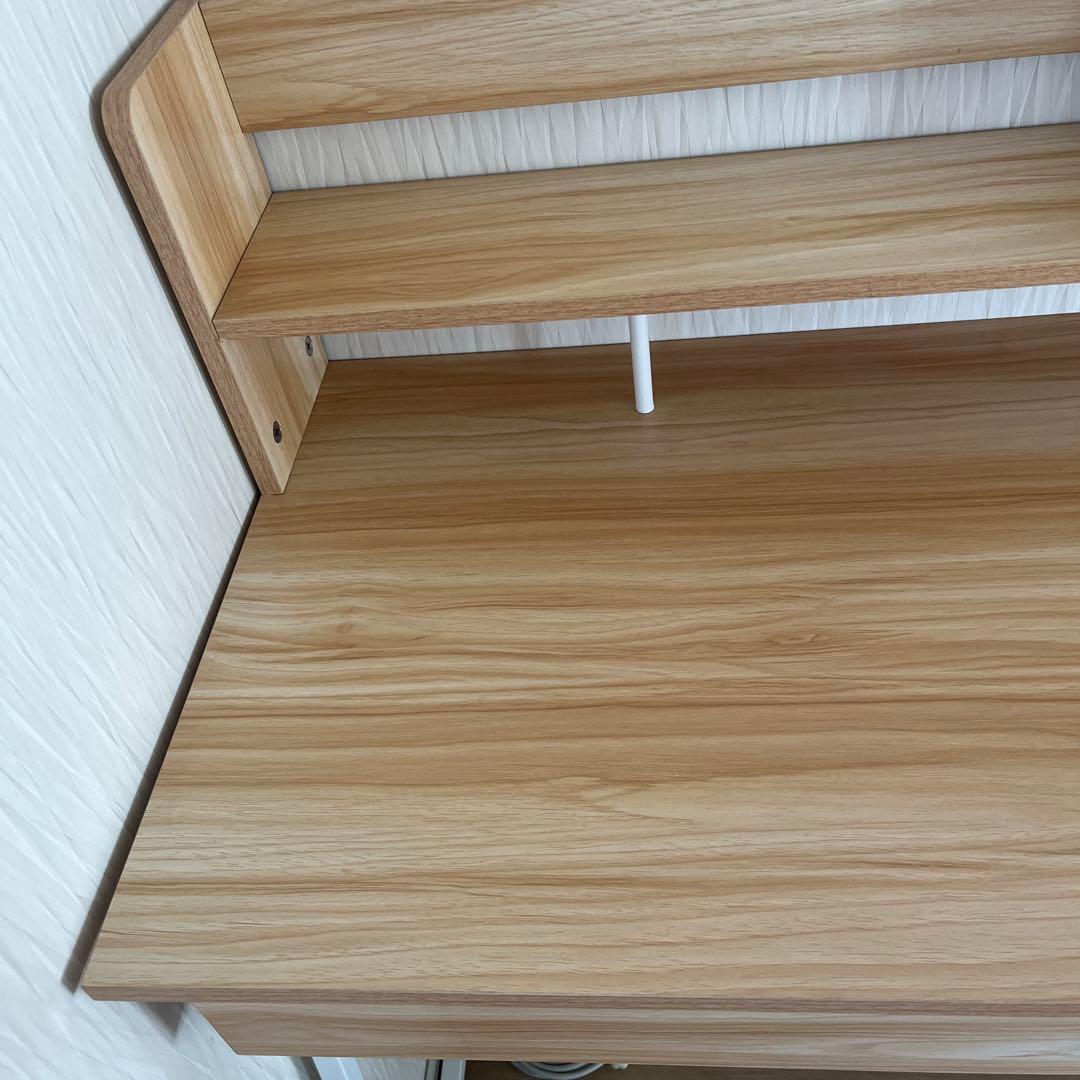 シェルフ付きデスク　勉強机　学習机　小学生中学生高校生