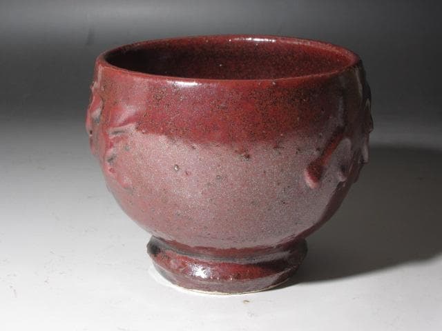 ★　河井寛次郎　鉄薬茶碗　どっしりかまえた一品です★x482