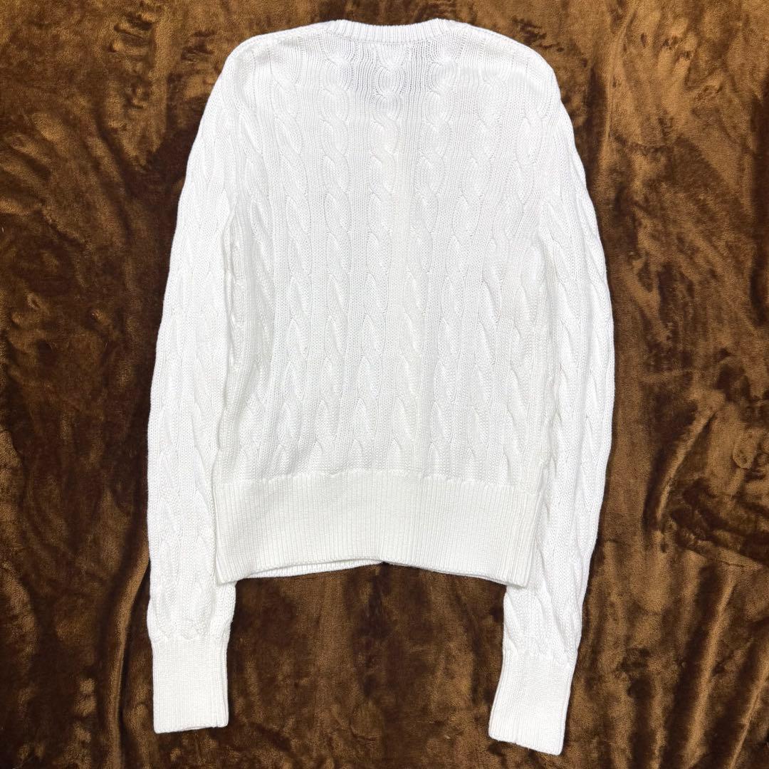 美品✨　ポロラルフローレン　カーディガン　コットン　ケーブル　ニット　現行品　自