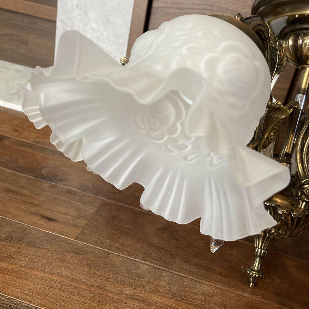 美品✨️ IDC大塚家具 真鍮製 6灯シャンデリア 豪華でクラシックなデザイン