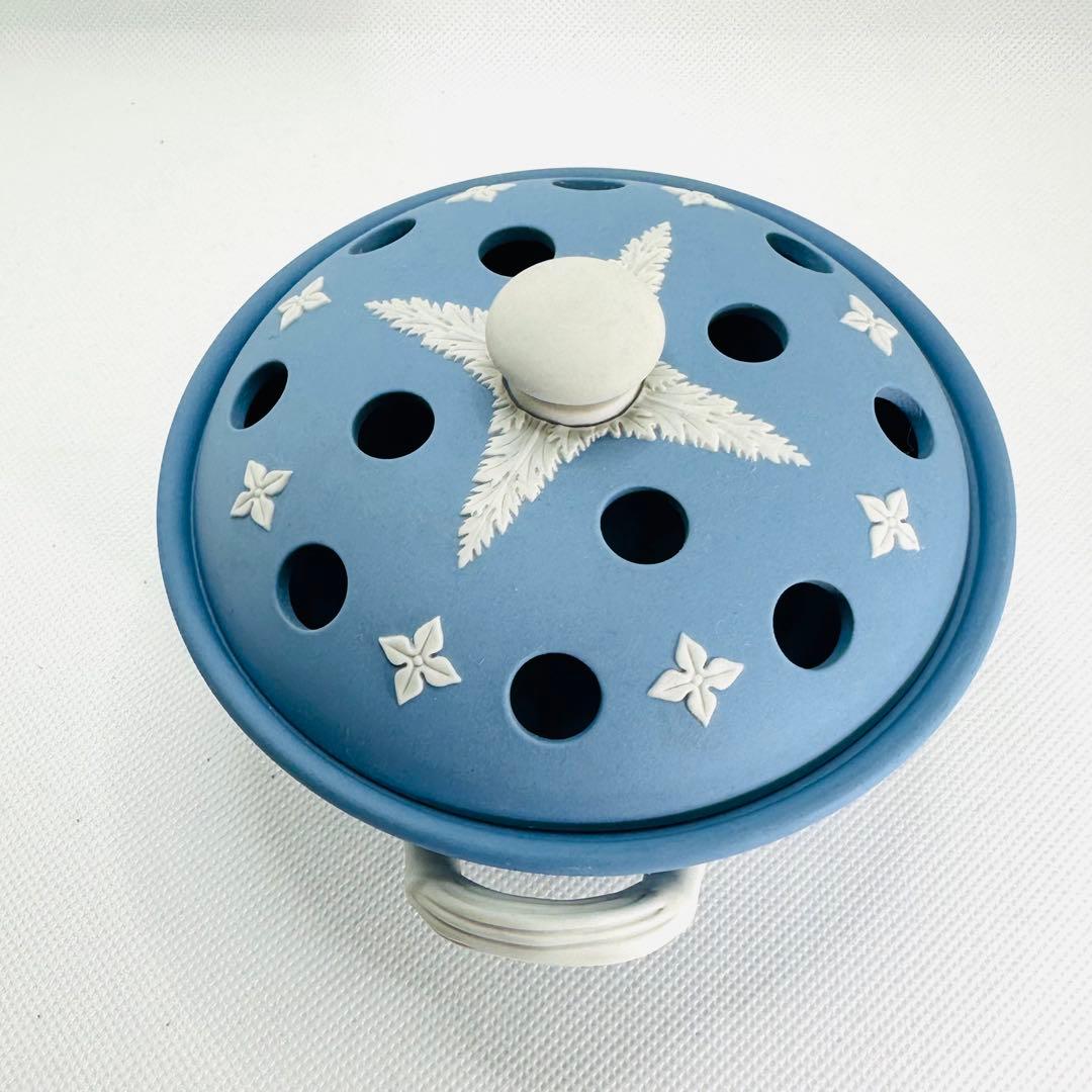  ウェッジウッド ジャスパー ポプリポット ペールブルー 蓋付き