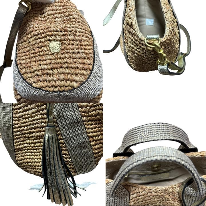 【美品】violadoro ヴィオラドーロ カゴバック トートバック ラフィア