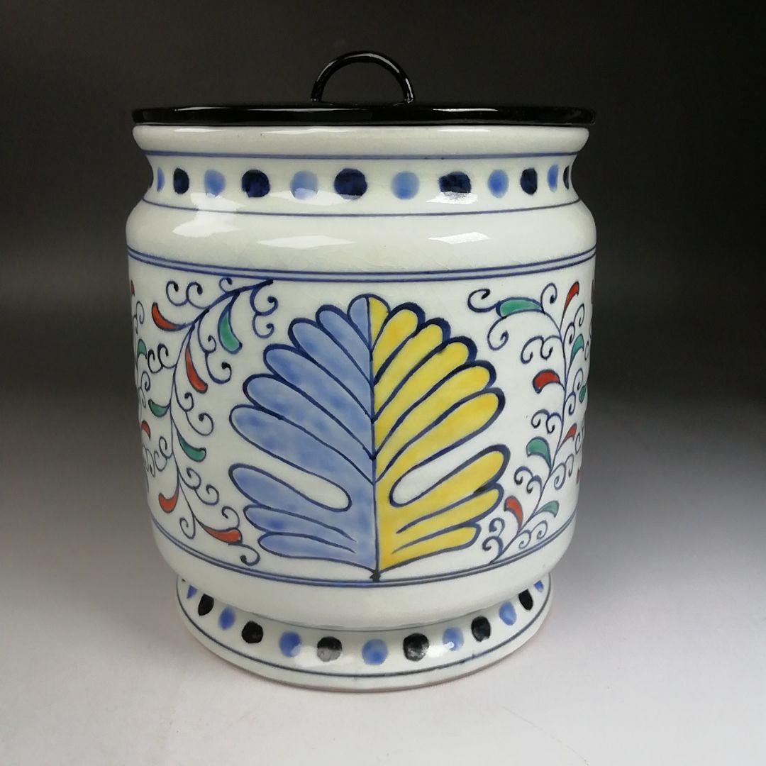 Ｗ２２　水指　『和蘭陀紋』『中村秋峰 造』　共箱　茶道具