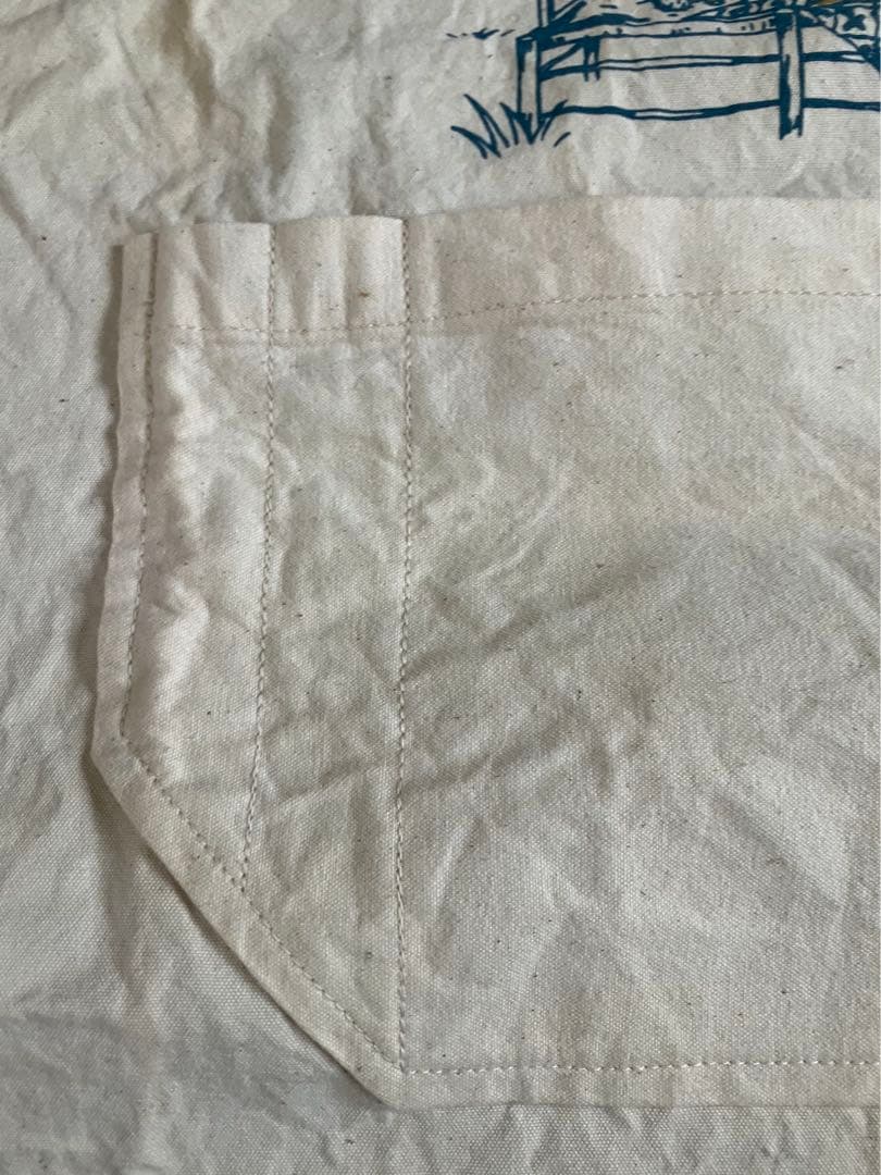 マニー　many　エプロン　カントリー柄　綿　レア　レトロ