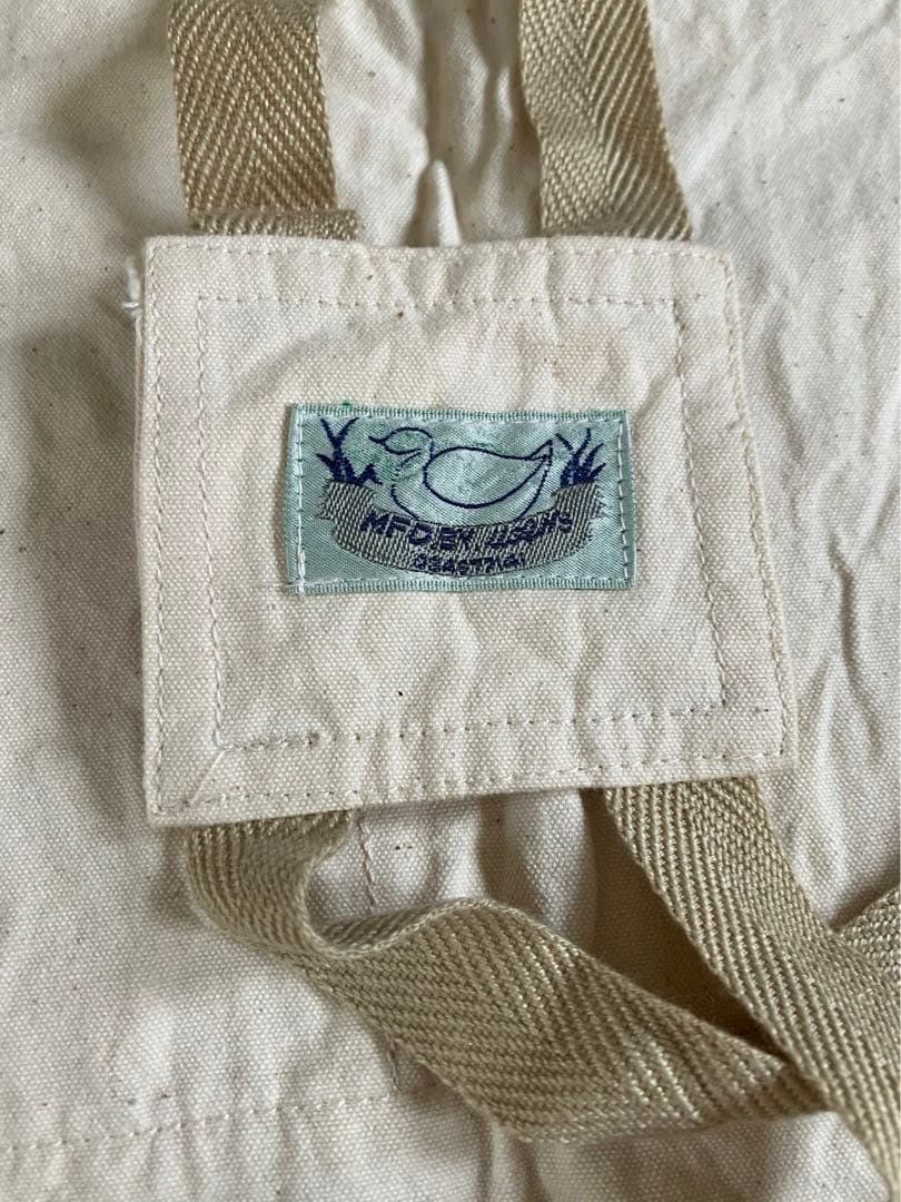 マニー　many　エプロン　カントリー柄　綿　レア　レトロ