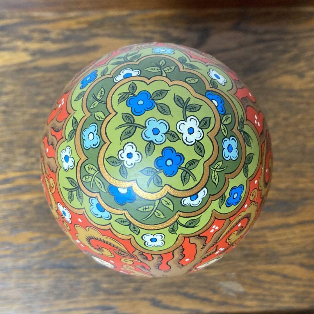 ロシア雑貨☆特大イースターエッグ(スタンド付き)H21cmオリガ作マトリョーシカ