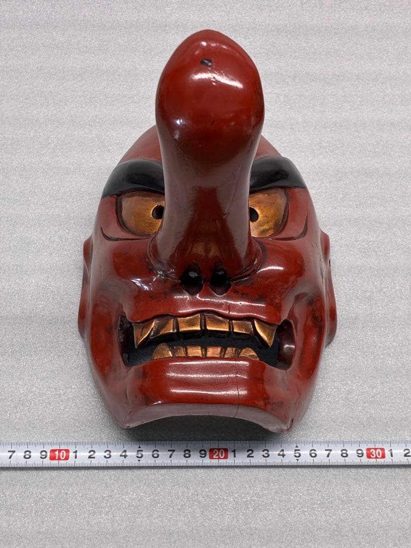 天狗　お面　天狗面　木彫り　魔除け　縁起物