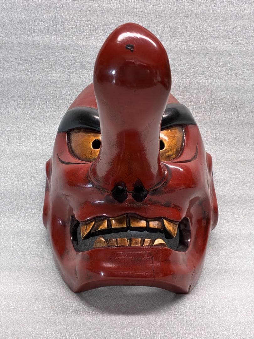 天狗　お面　天狗面　木彫り　魔除け　縁起物