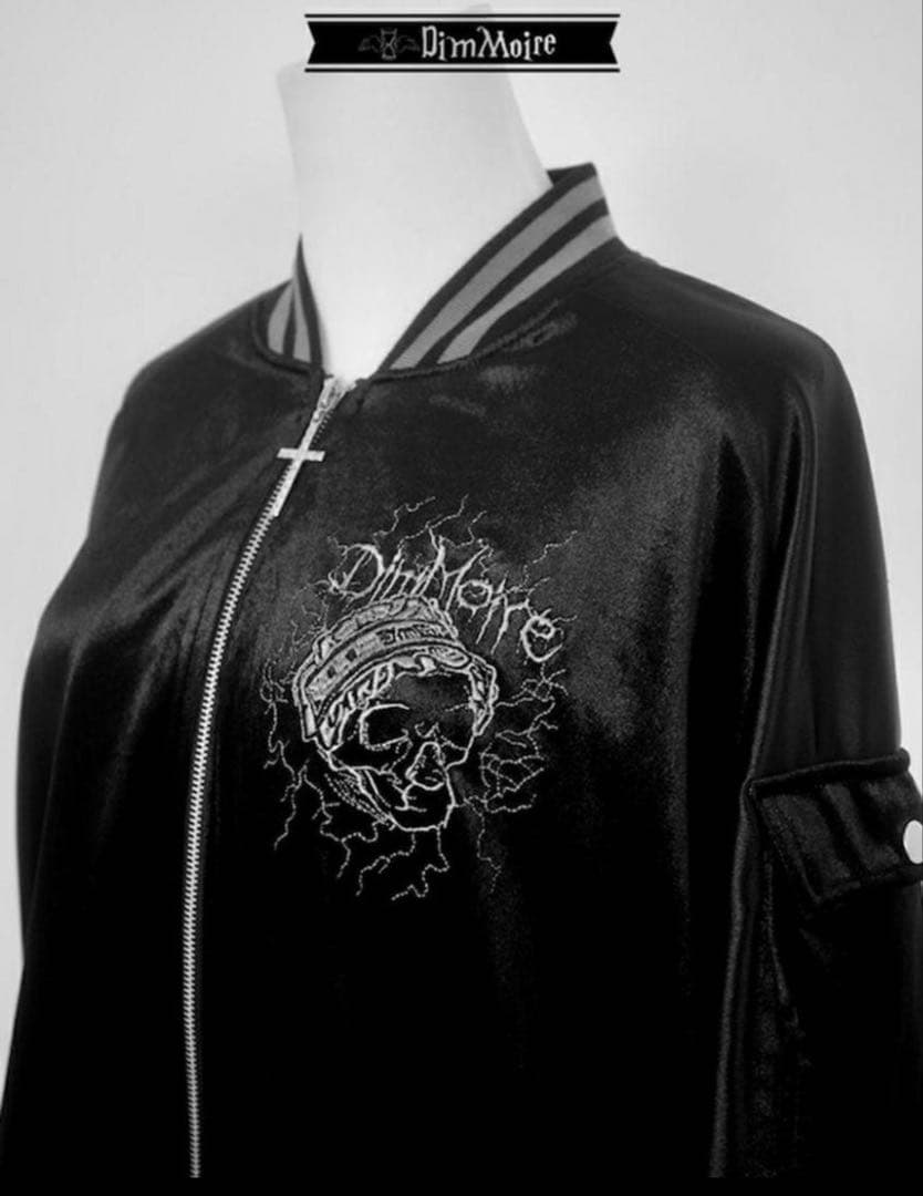 DimMoire Messy Bonesベロアスカジャン Black