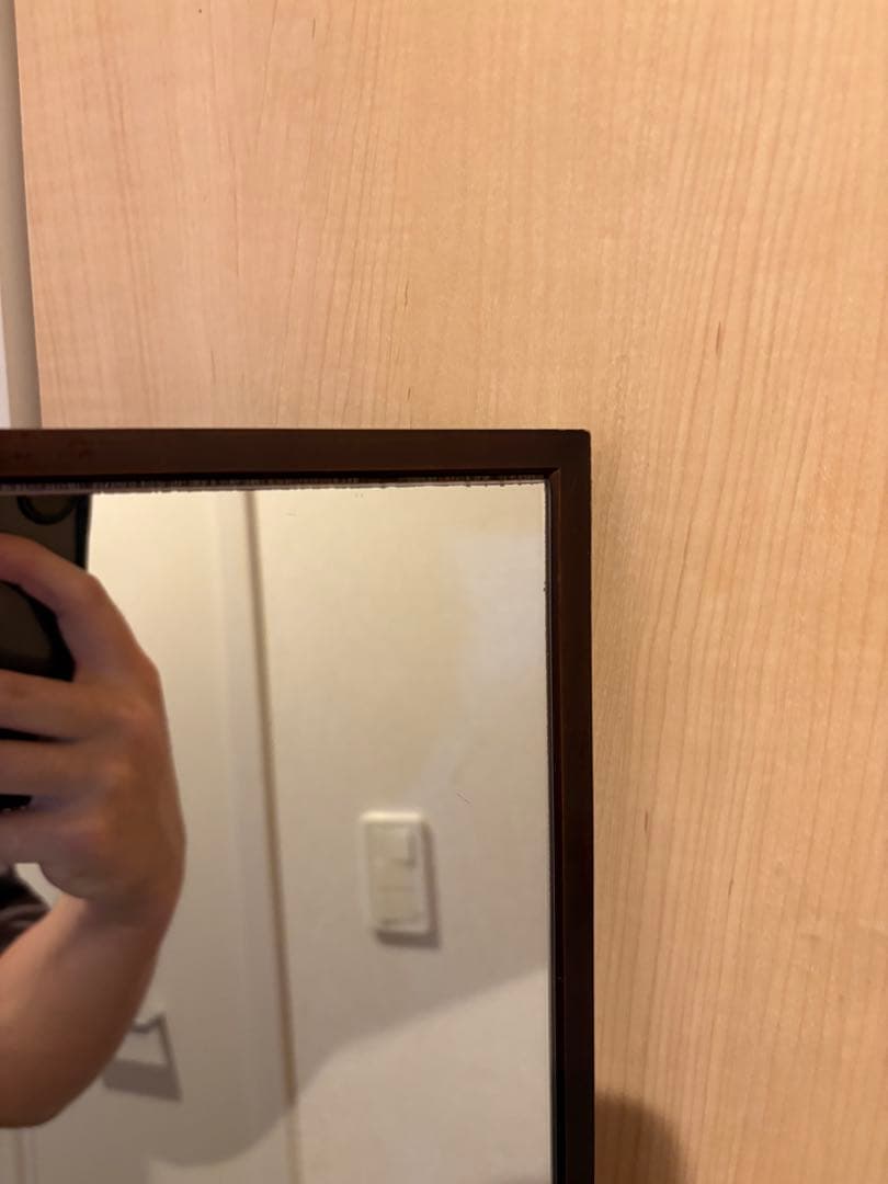 アンティーク調 木フレーム 大型ウォールミラー カナディアン/アンティーク