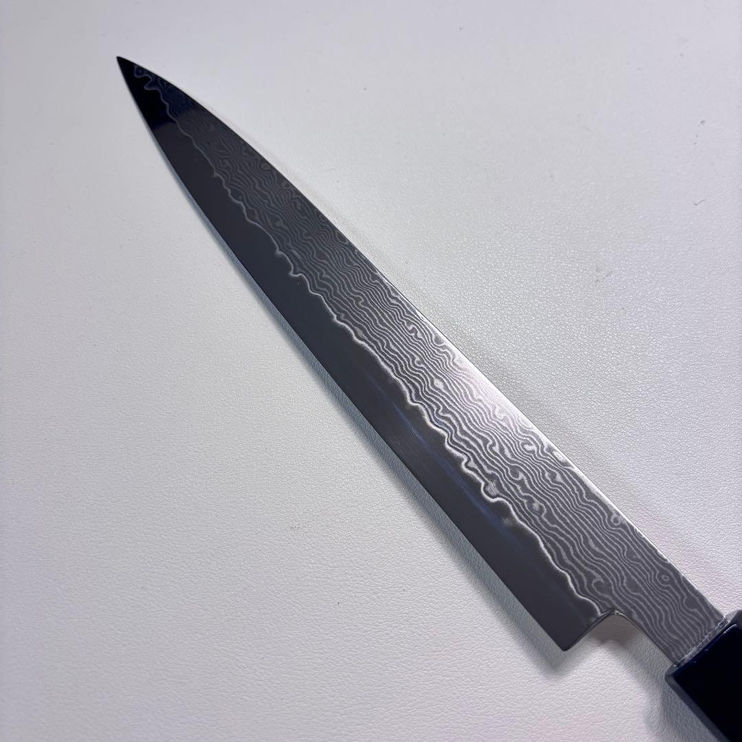 240mm 柳刃包丁　ダマスカス黒檀 本水牛八角柄　刺身包丁 和包丁︓