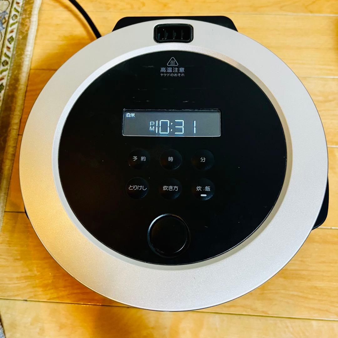 【極美品】バルミューダ BALMUDA K03A-BK 炊飯器 ブラック 3合