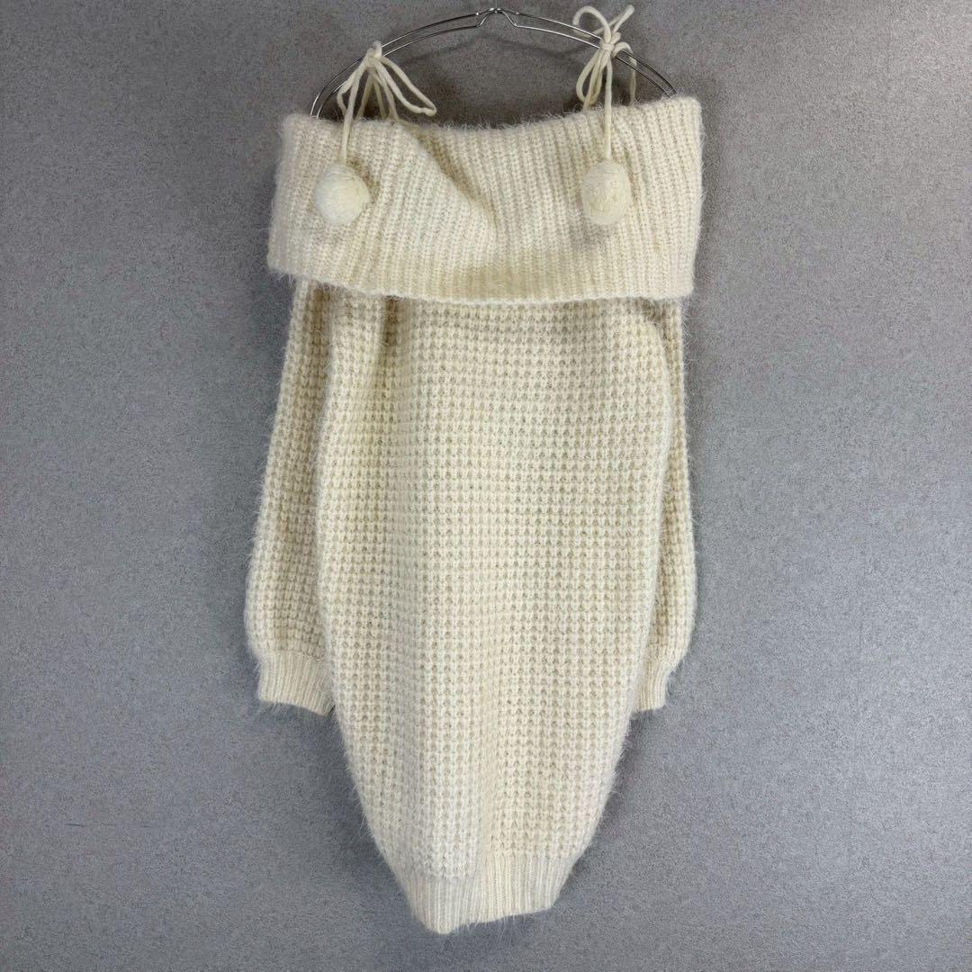 希少 LIZ LISA ケーブル編み オフショル ニット ミニ丈 ワンピース