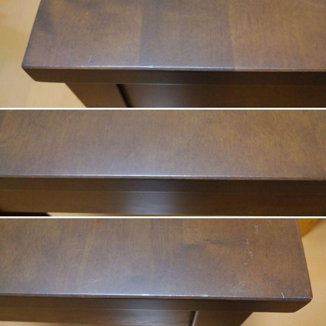 無印良品　ベットサイド テーブル　ブラウン　引き出し付き