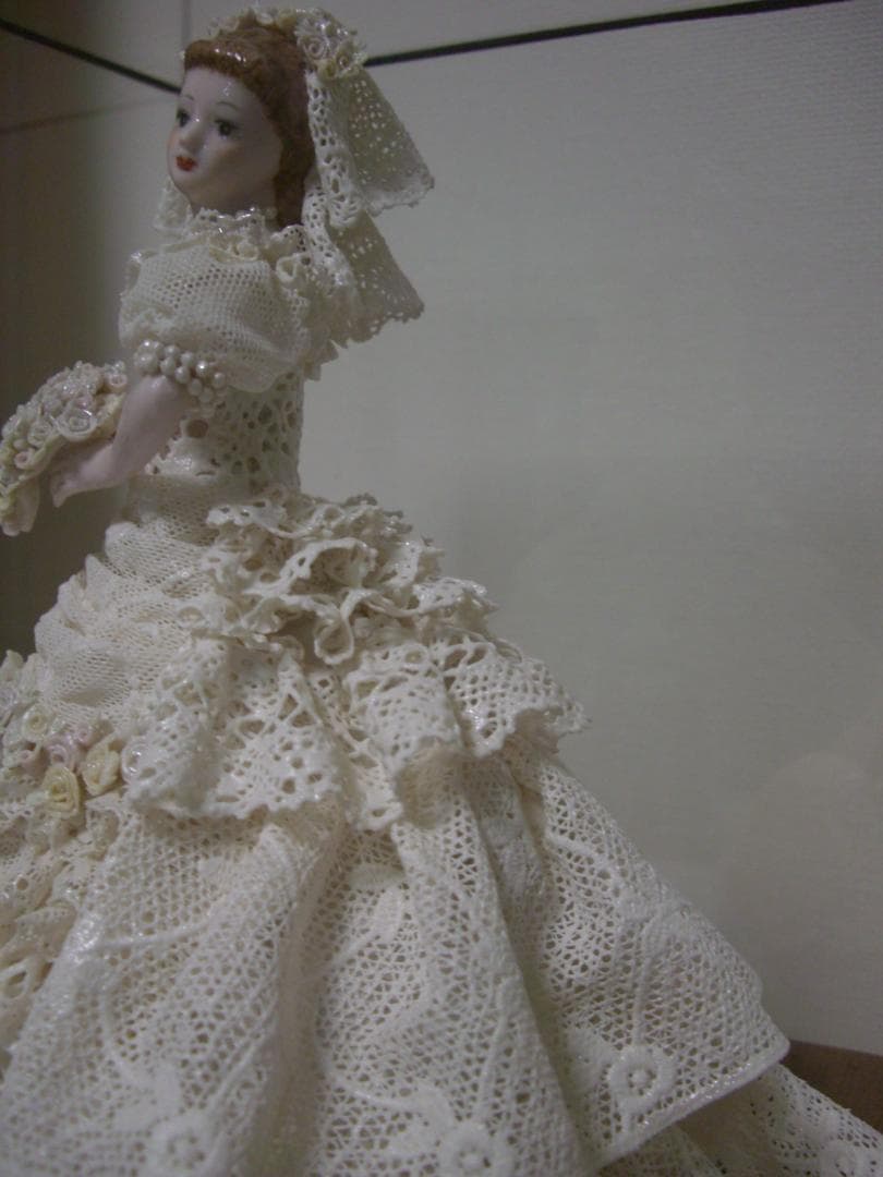 ★陶製レースドール★ウエディングドレス★結婚式★レース人形