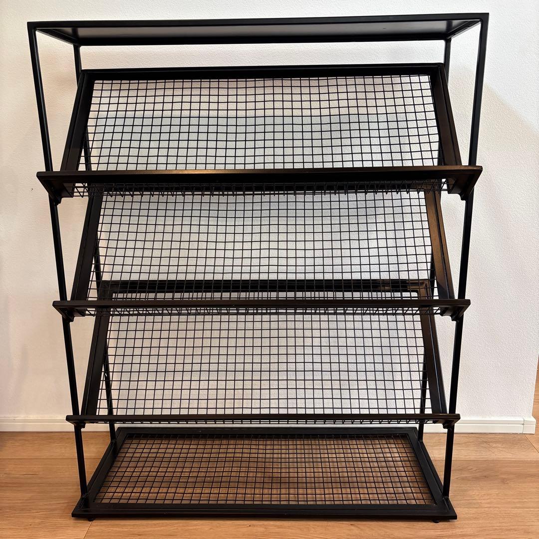 最終値下げ❗️マガジンラック　アイアン　シューズラック　インダストリアル