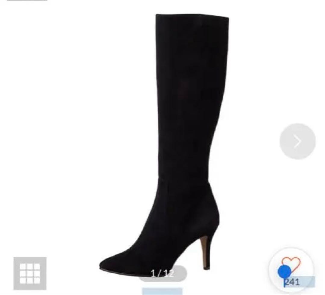 ダイアナ新品！ブラックスエードロングブーツ今季