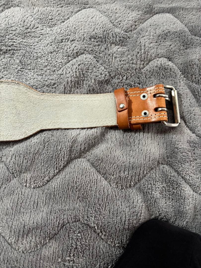 GOLD'S GYM レザー ベルト EX ブラウン Sサイズ