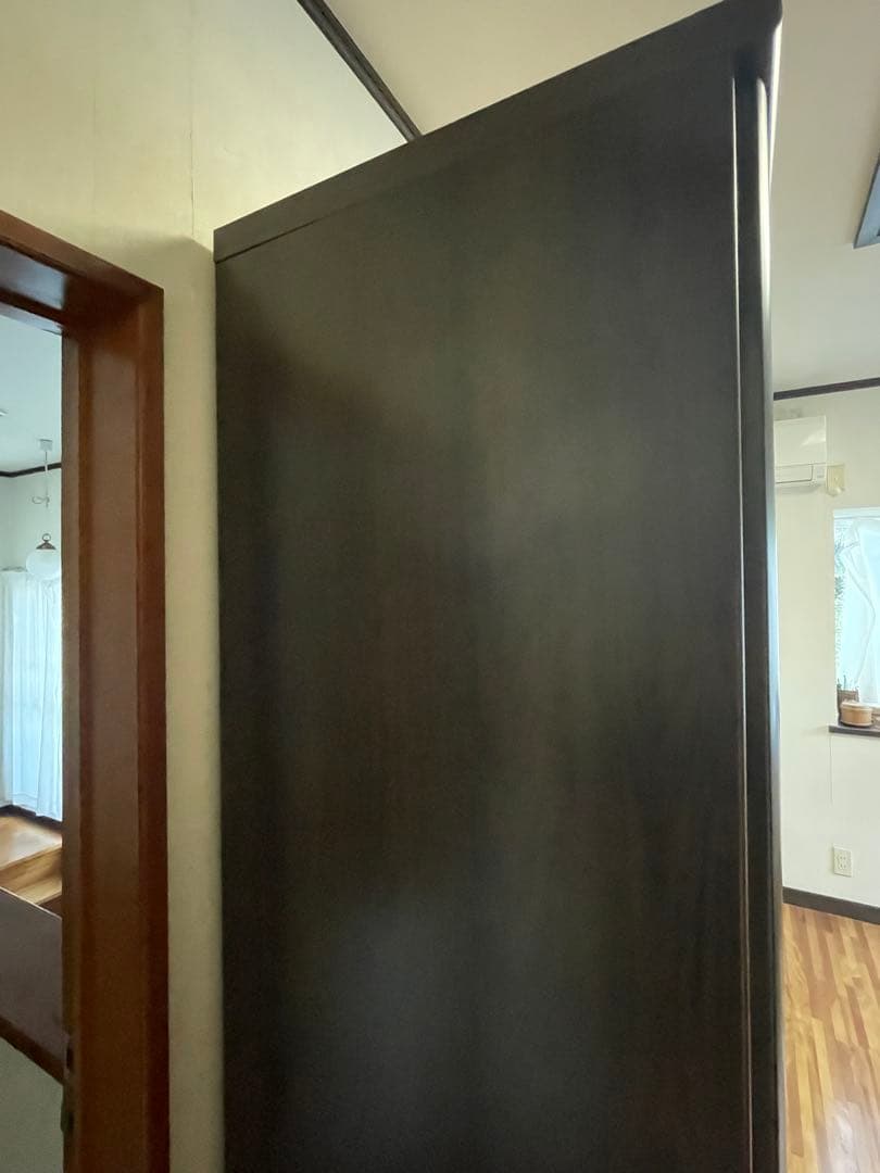 送料無料　ミラー付き木製　ワードローブ/洋服ダンス/クローゼット