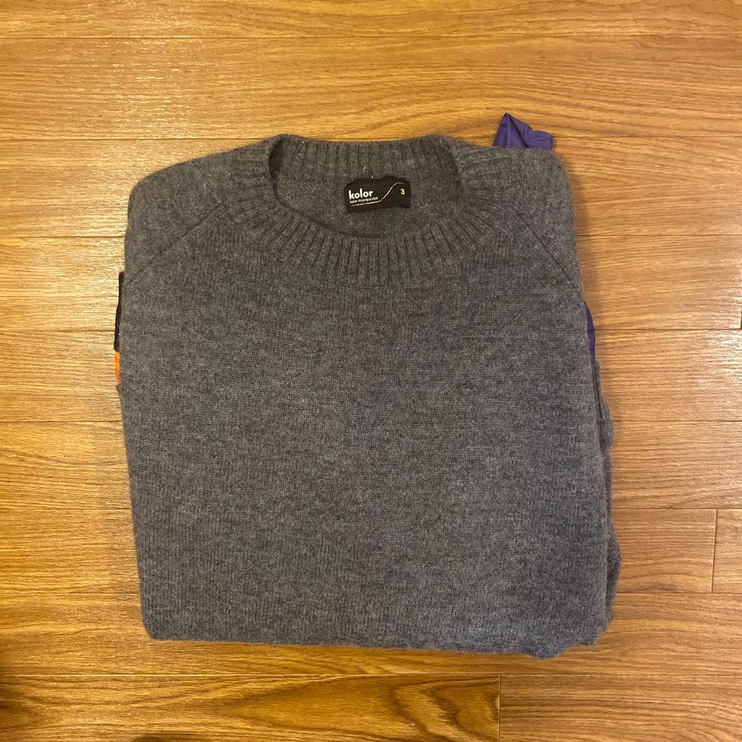 kolor 21AW ウールレイヤードニット 3