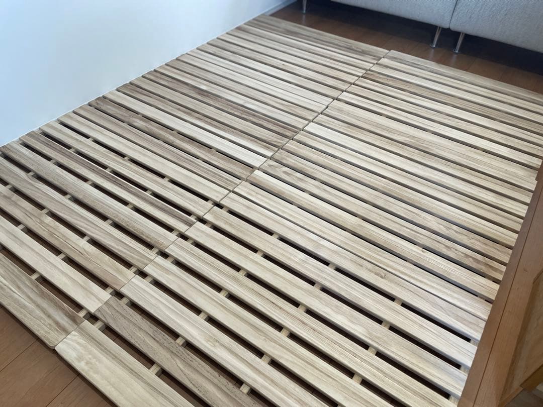 クイーンサイズ すのこベッド ナチュラル