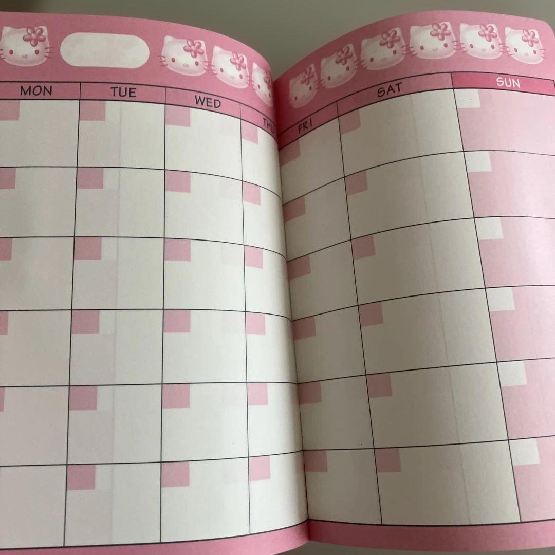 希少　ハローキティ スケジュール帳　DATEBOOK カオハナキティ　レトロ
