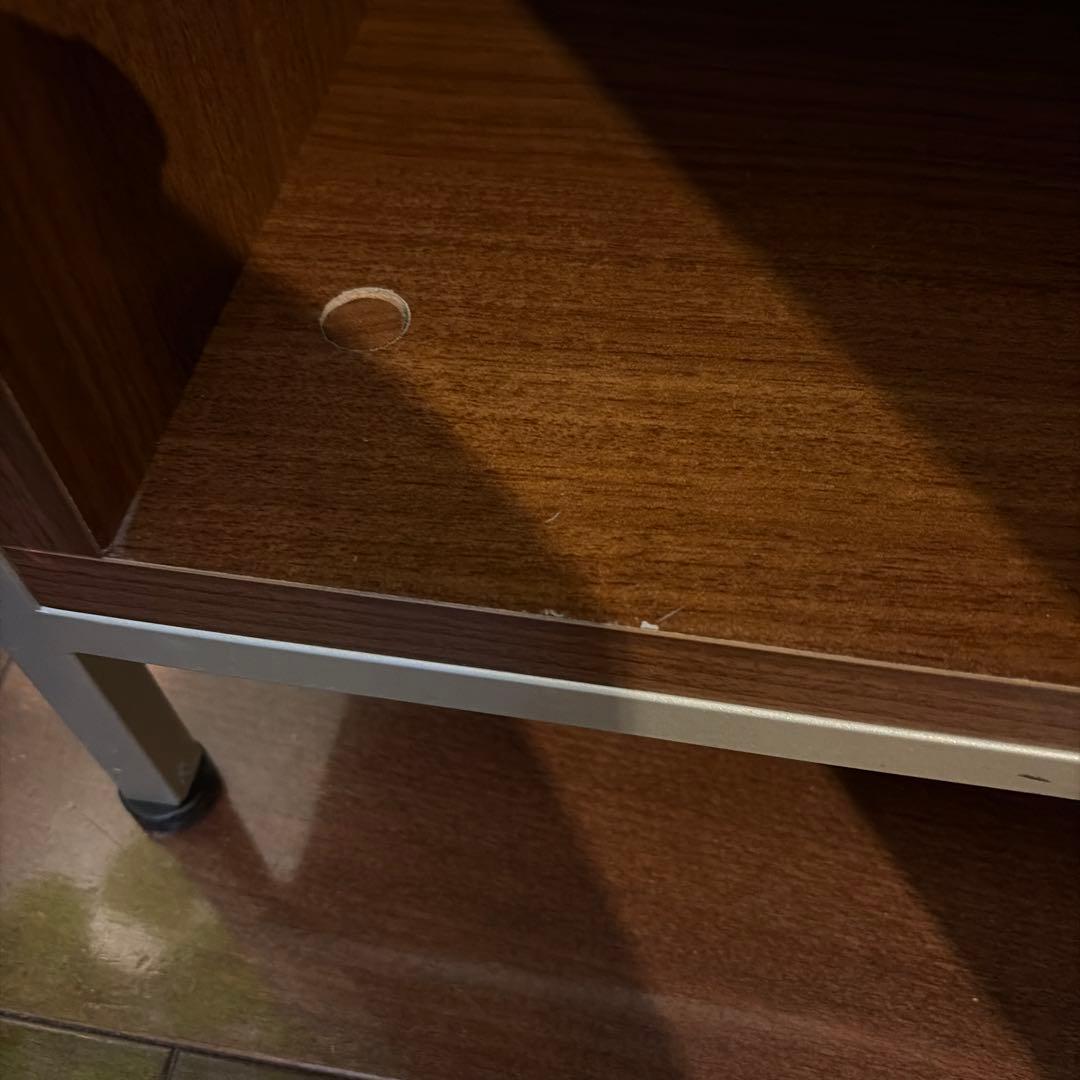 チェスト　電話台　ファックス台　ウォールナット色