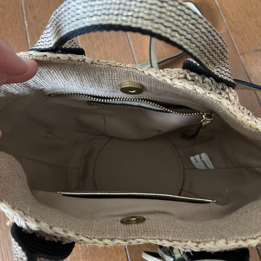 ヴィオラドーロ　カゴバッグラフィア2wayタッセル付き美品