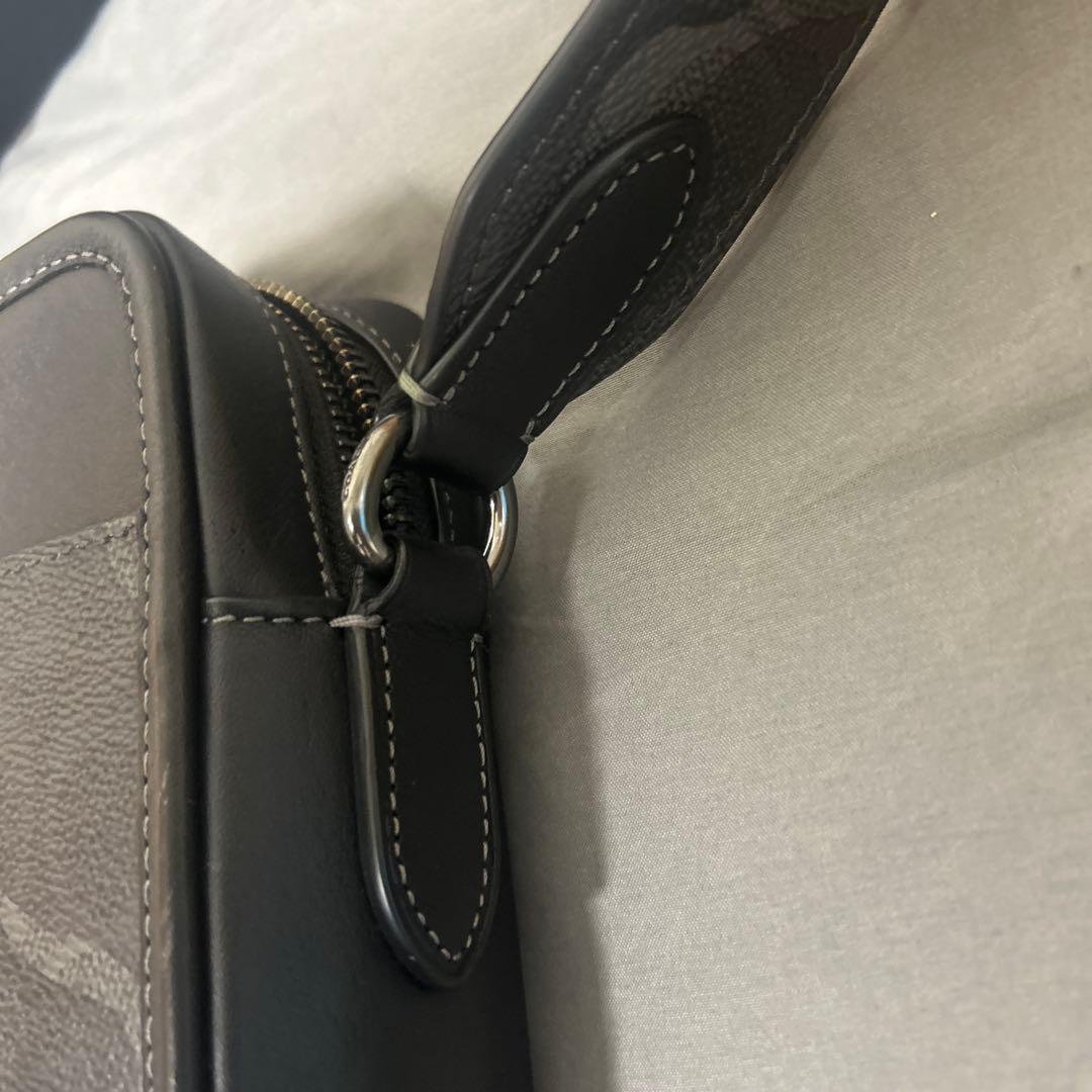 COACH 迷彩柄 ショルダーバッグ グレー