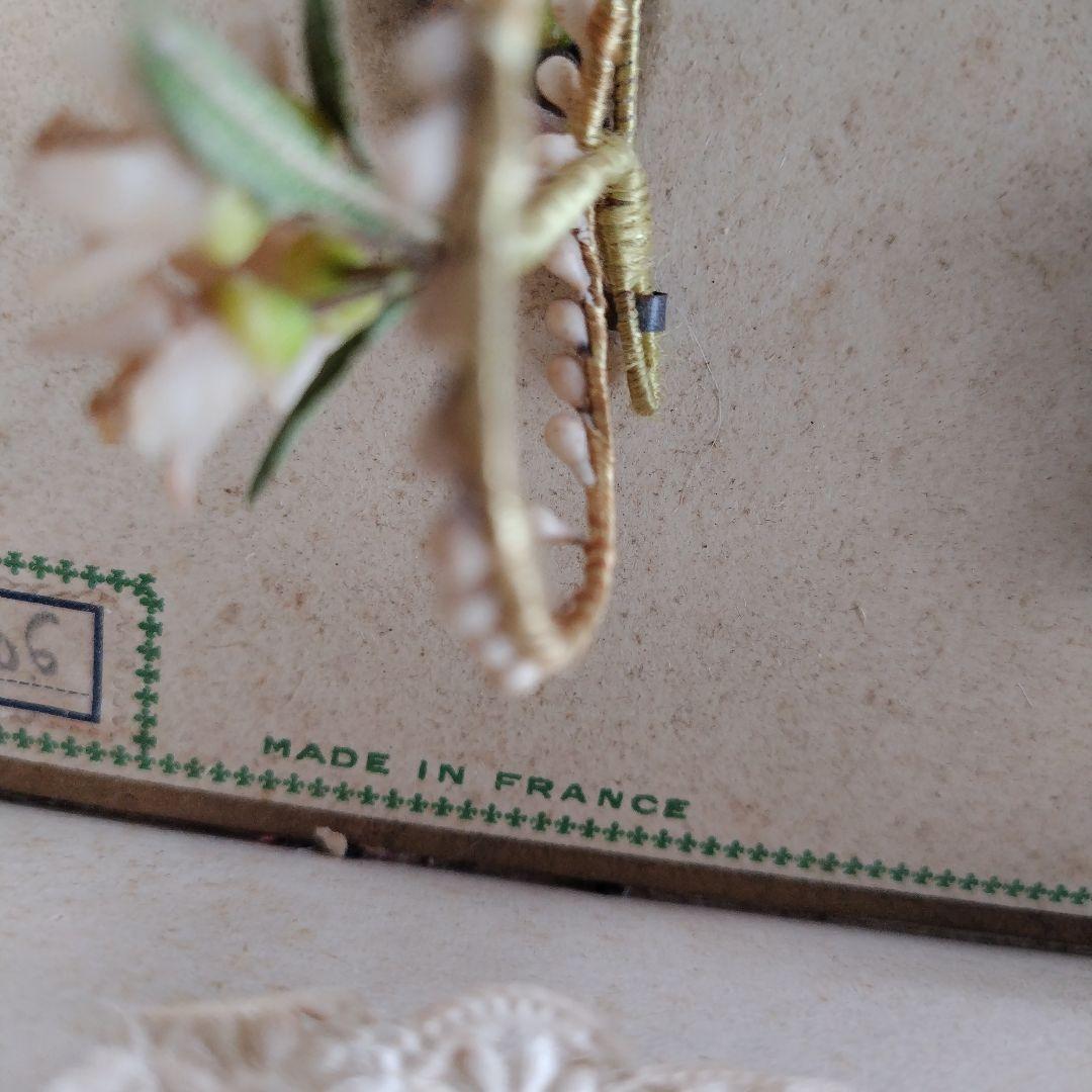 フランスアンティーク　ワックスフラワー花冠セット