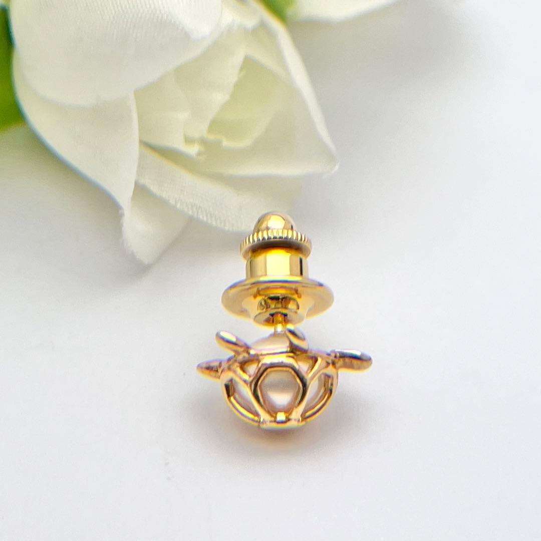 ☆美品☆ミキモト　K18 ピンブローチ　パール　カメ　皇室御用達ブランド