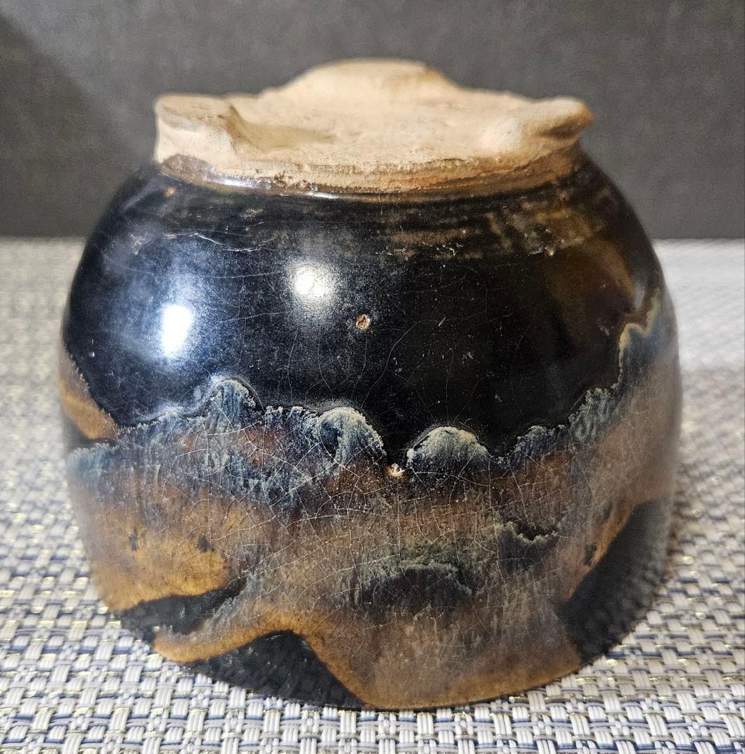 【名品❗】時代古作　中国古陶磁　南宋時代頃　吉州窯　玳玻天目　茶碗　香炉