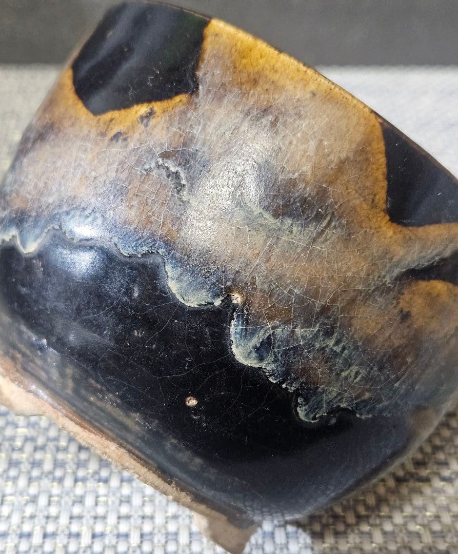 【名品❗】時代古作　中国古陶磁　南宋時代頃　吉州窯　玳玻天目　茶碗　香炉