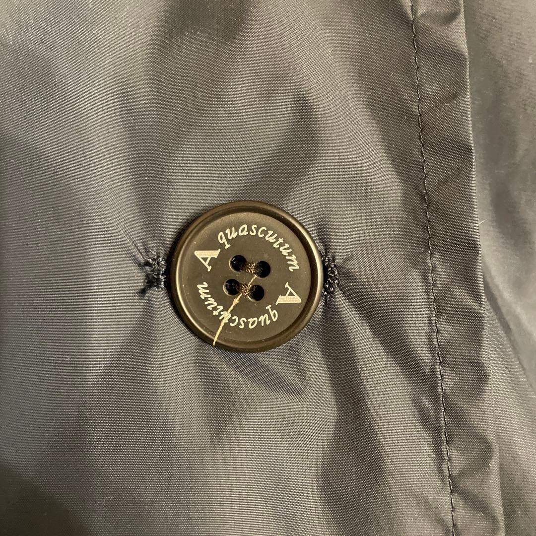 Aquascutum アクアスキュータム 帽子付きレインコート ネイビー 8