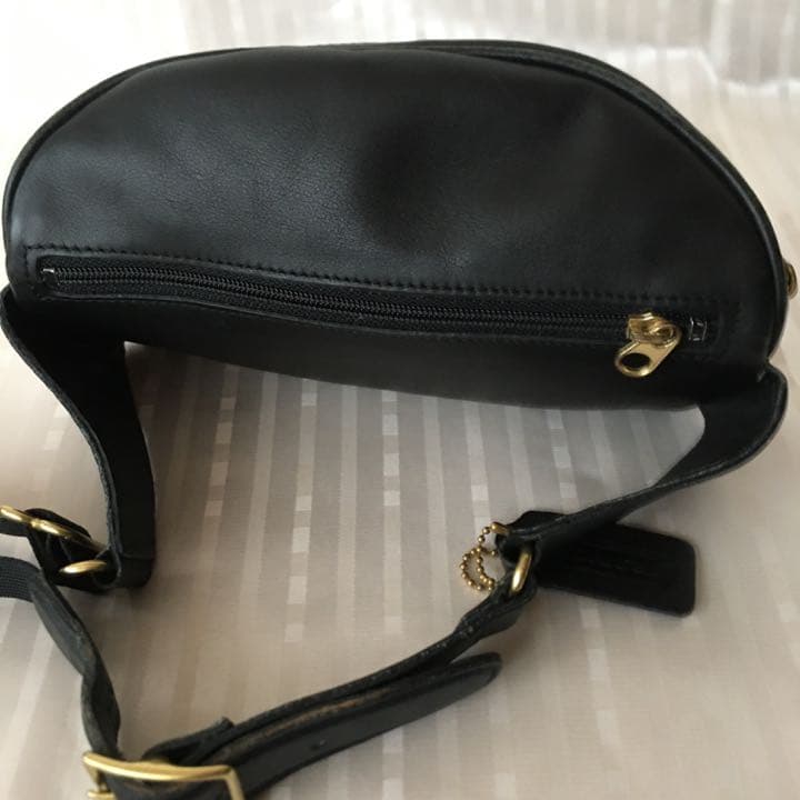 オールドコーチ ウエストバッグ / ショルダーバッグ 黒 レザー
