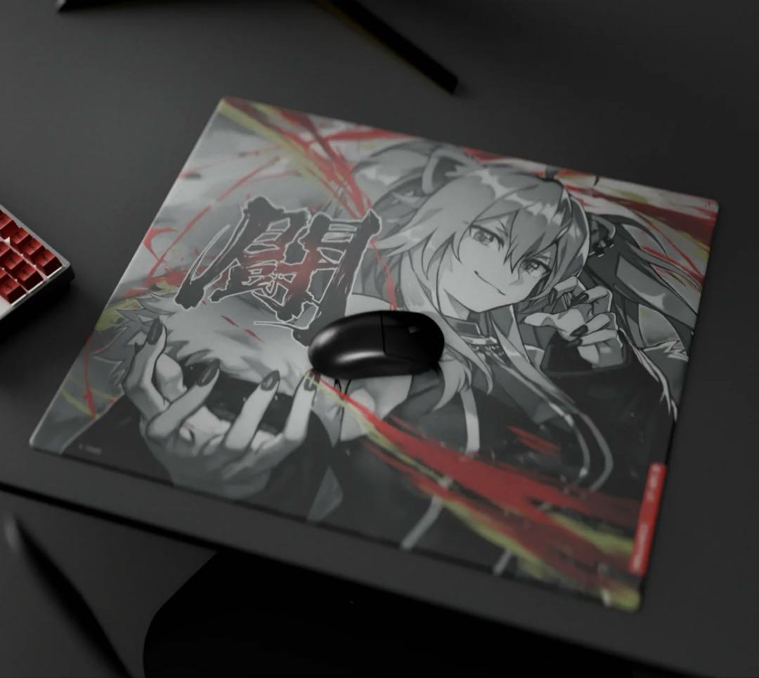 獅白ぼたん ガラスマウスパッド WALLHACK SP-005