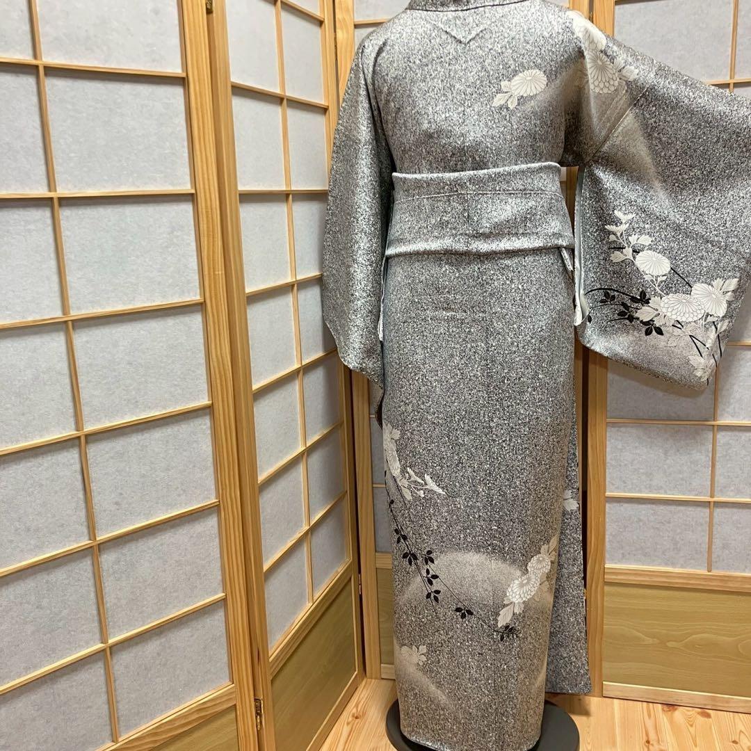 Sayaka様［5834］訪問着 美品 枝花 たたき染 金彩 正絹 着物 袷