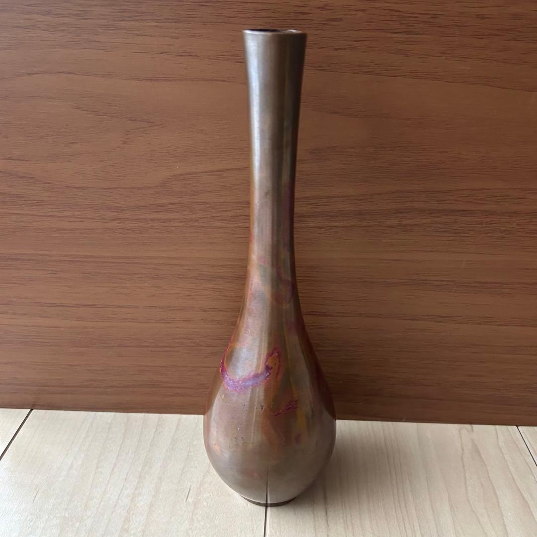 新潟県無形文化財 三代 原惣右衛門 蝋型斑紫銅 [商品名] 栞付き 伝統工芸品