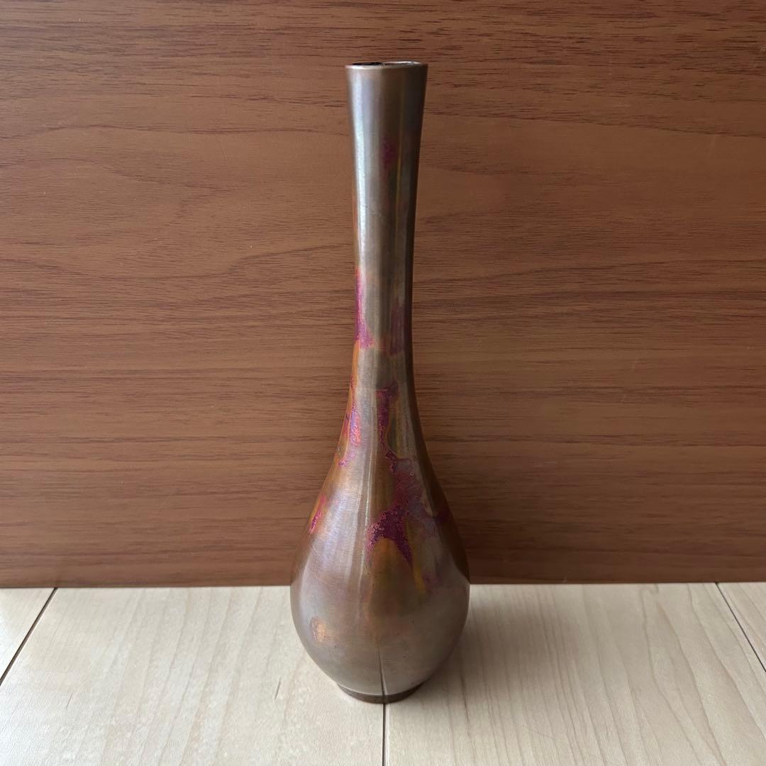 新潟県無形文化財 三代 原惣右衛門 蝋型斑紫銅 [商品名] 栞付き 伝統工芸品