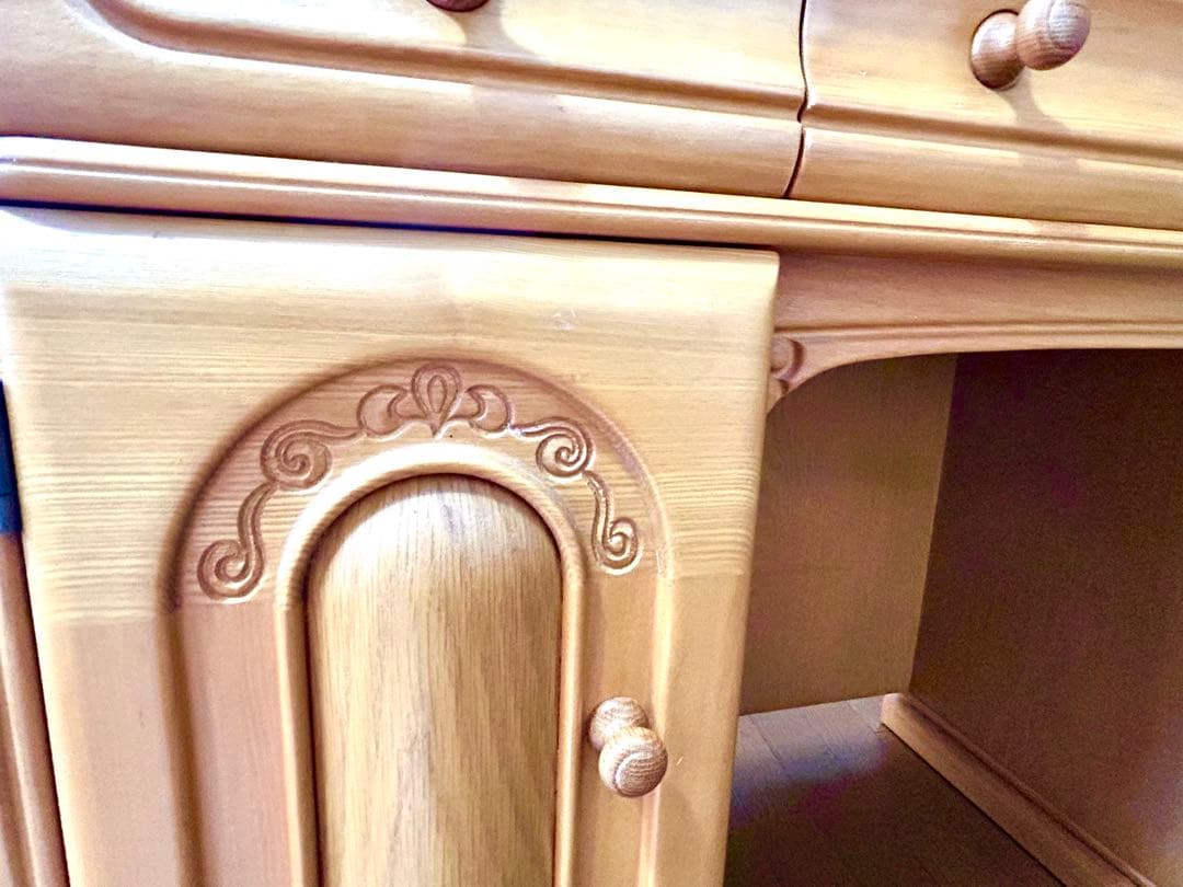 ナチュラルウッド クラシックスタイル ドレッサー鏡台 (椅子別売り)お値段相談可