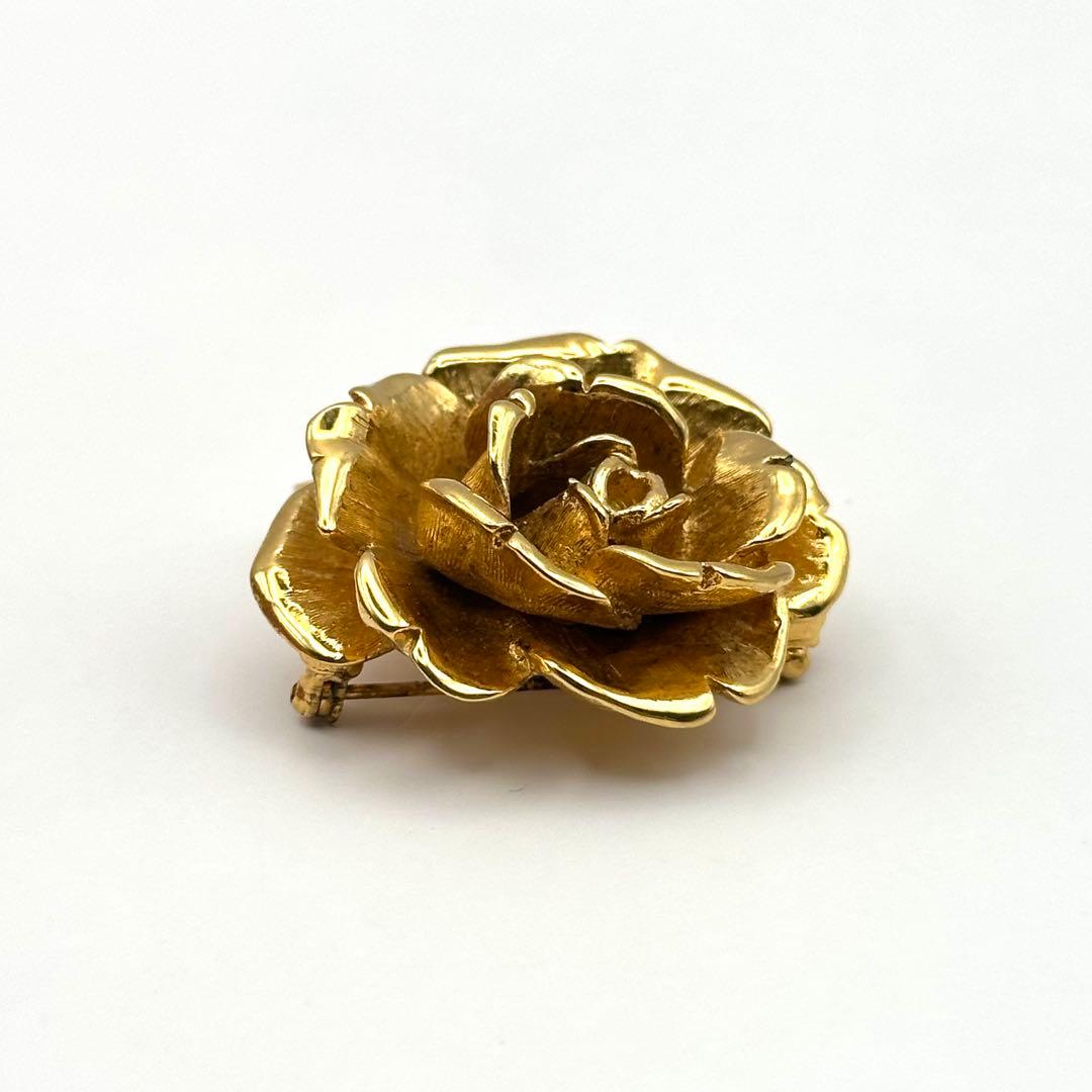 CAEVEN カルヴェン ブローチ バラ ローズ フラワー ゴールドカラー