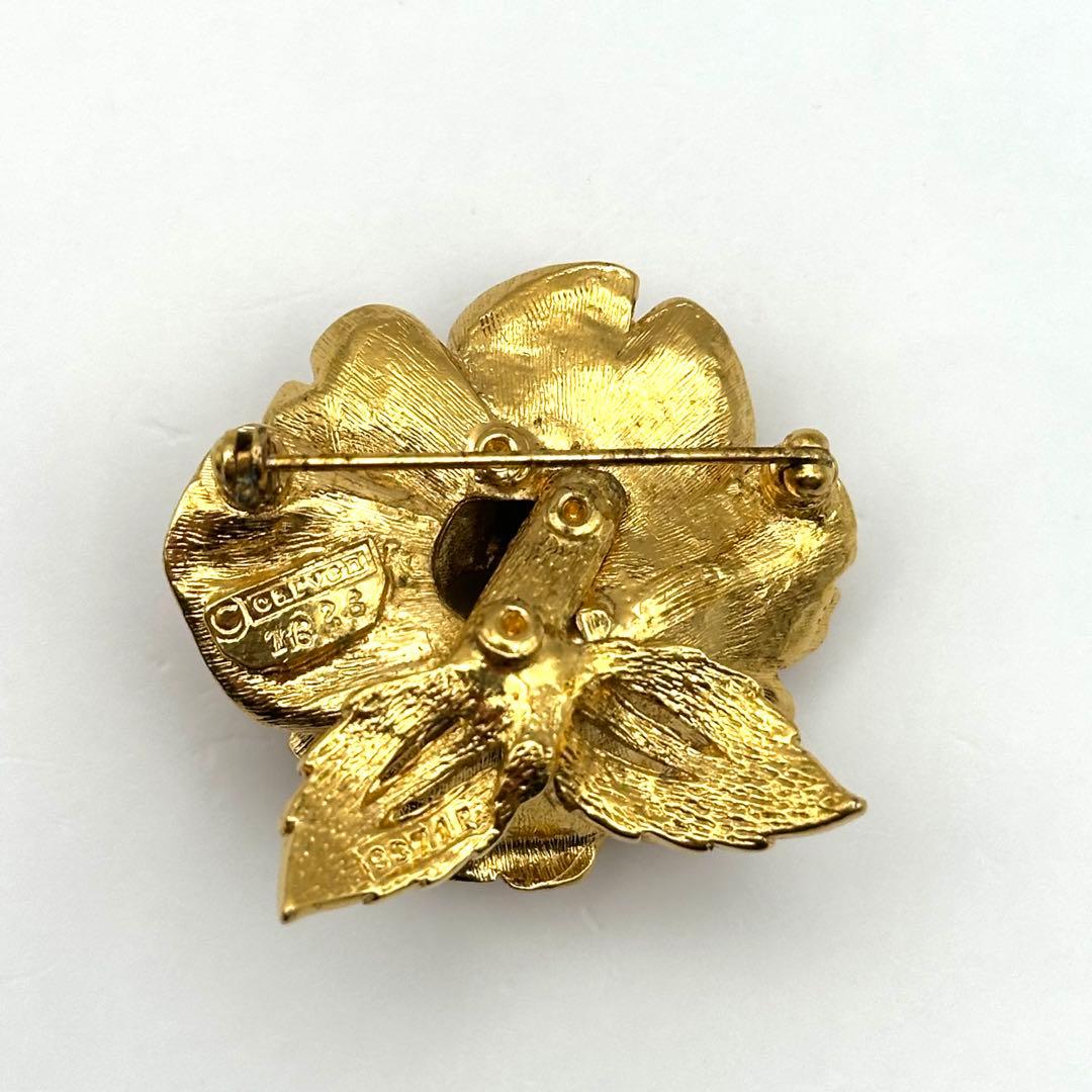 CAEVEN カルヴェン ブローチ バラ ローズ フラワー ゴールドカラー