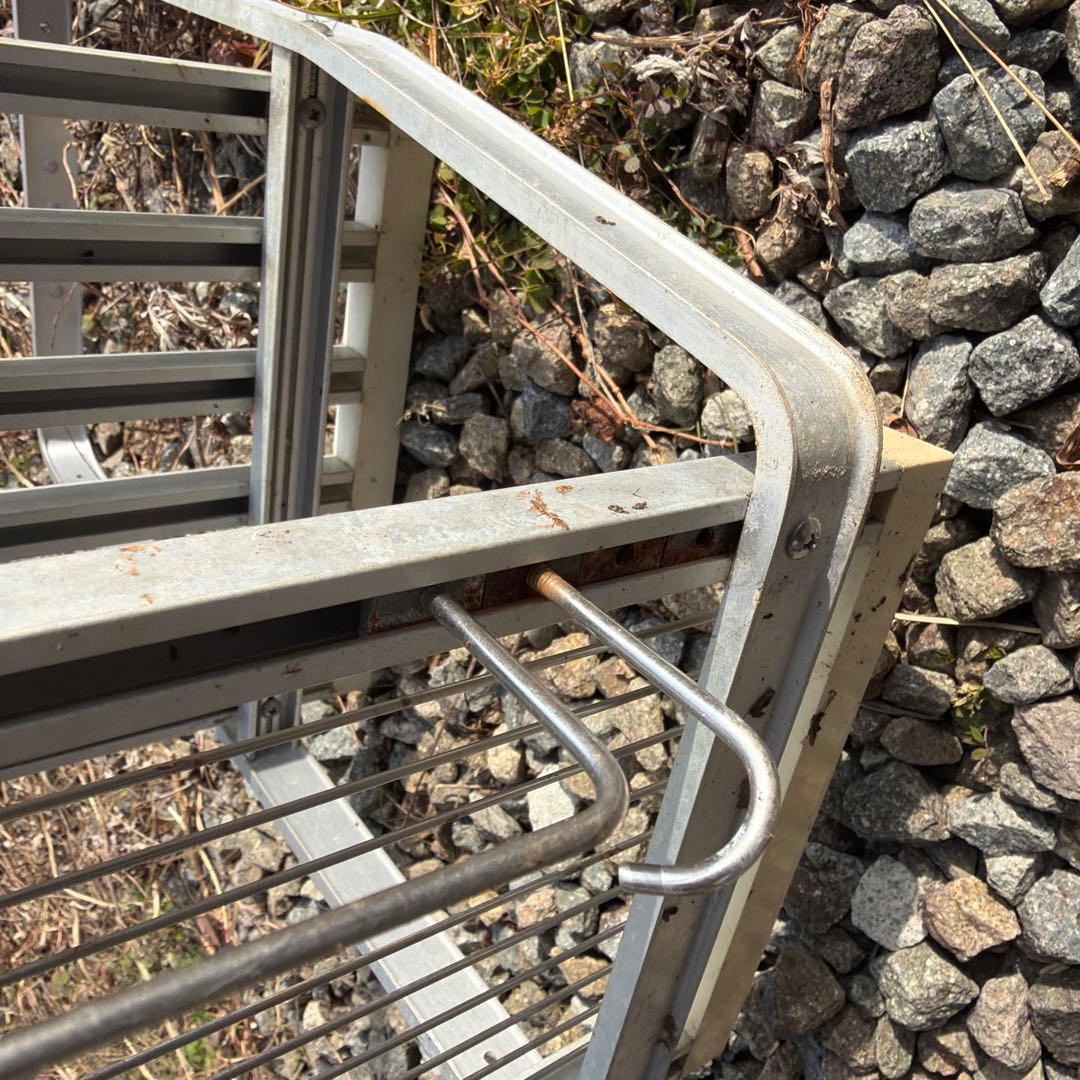 HOKUSEIアルミ製 キッチン吊り棚　昭和レトロ　２段　網棚　ホクセイ