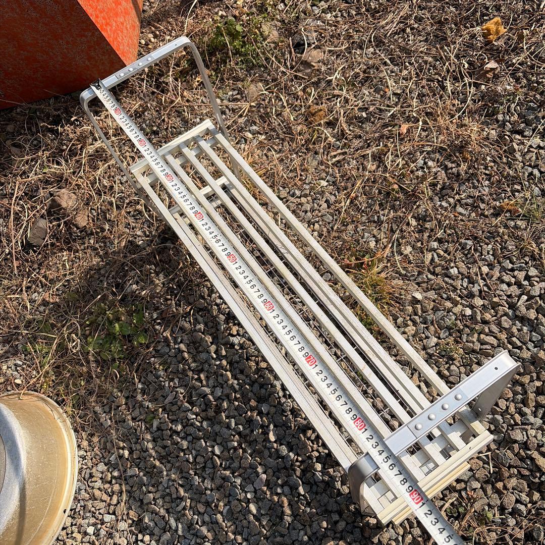 HOKUSEIアルミ製 キッチン吊り棚　昭和レトロ　２段　網棚　ホクセイ