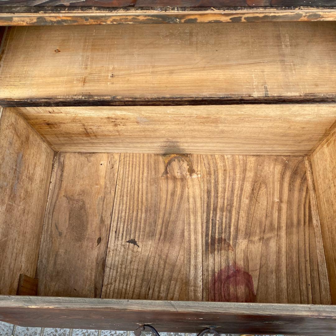 明治 時代箪笥 骨董品 四段 古民家 蔵出し 古家具 アンティーク 店舗什器