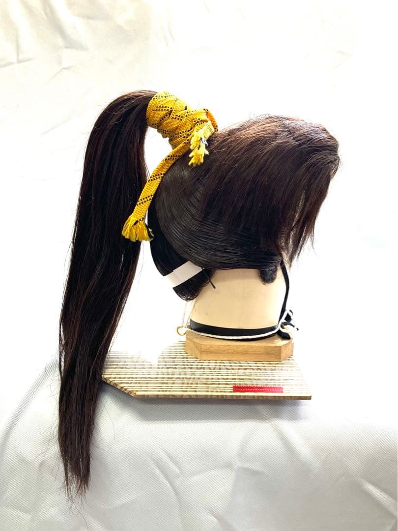 辰巳６号サイズ、ポニー、中古日本髪かつら、大衆演劇かつら、舞踊かつらケース付き