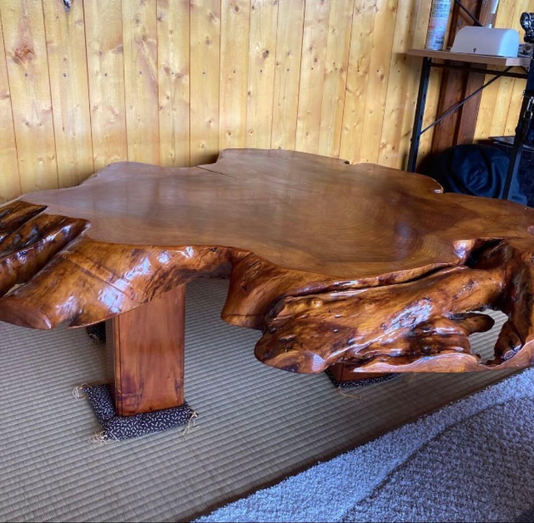 天然木 欅 無垢 一枚板 座卓 テーブル 和室 和モダン けやき 木製家具