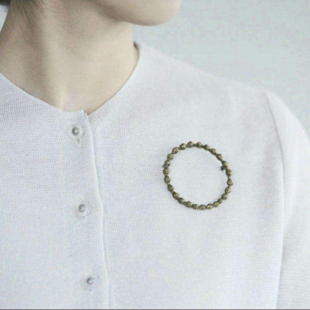 ミナペルホネン tambourine ブローチ アンティークゴールド